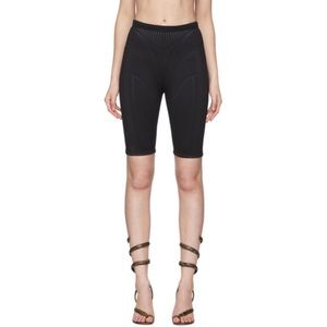 Mugler Black Scuba Shorts in 36